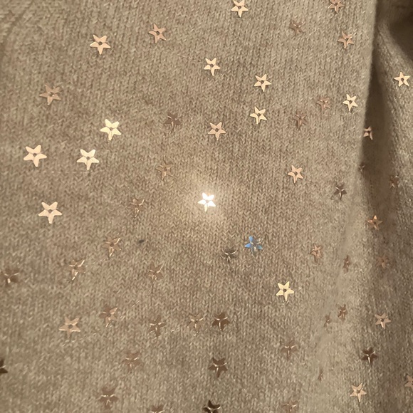 Loft size medium beige Embellished with gold stars Cardigan - Picture 2 of 4